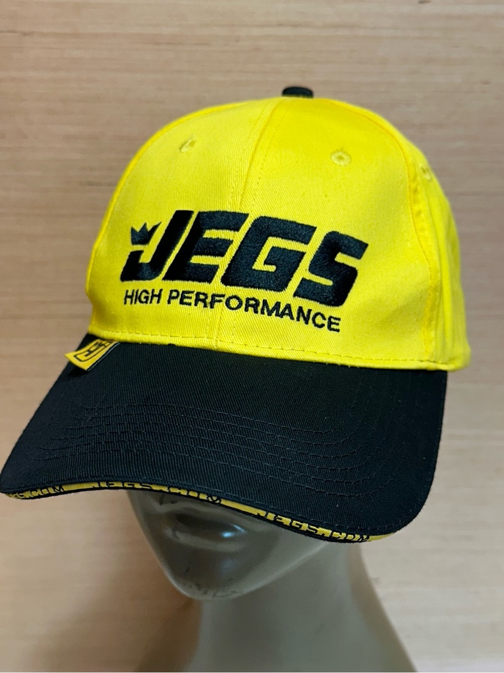 JEGS High Performance Black & Yellow Baseball Hat Cap Adult OSFA Adjustable